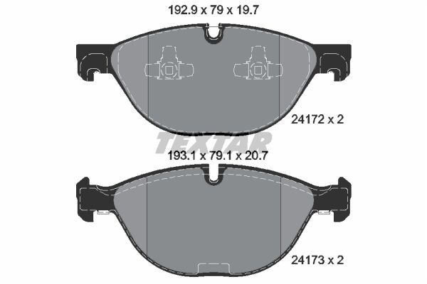 FREN BALATASI ON - X5 E70-X5 F15-X6 E71-X6 E72-X6 F16 (07-19) - TEXTAR - OEM: 34116791514
