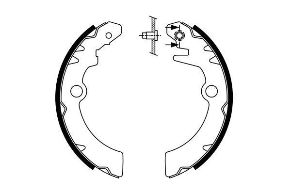 PABUÇLU FREN BALATASI [180*26 MM] - OEM: 440604A00F - BOSCH