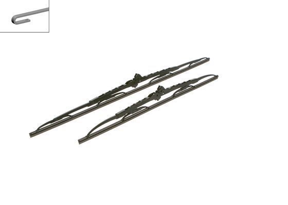SILECEK SUPURGESI ON TAKIM TWIN SILECEK SETI - [ 650 / 500 MM ] - TÜM MODELLER/H-1/STAREX (1997-) - BOSCH - OEM: 9835022020