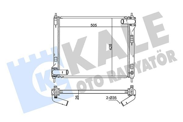 SU RADYATORU 505X428X26 - JUKE (F15) (10-19) - KALE - OEM: 21410-1KC5A