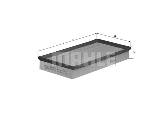 HAVA FILTRESI E301L / A379 - GOLF4-BORA-A3-TOLEDO-OCTAVIA (97-04) - MAHLE - OEM: 1J0129620