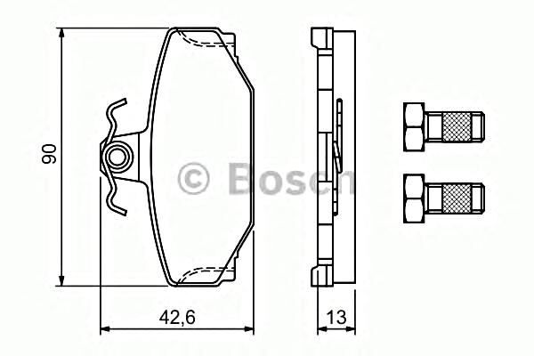 ARKA BALATA V70(96-00) V90 (97-98) 960 (91-94) 0986TB2164 - OEM: 272291 - BOSCH