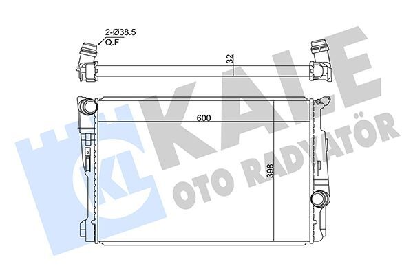 SU RADYATORU - X3 F25 (14-) - KALE - OEM: 17118623368