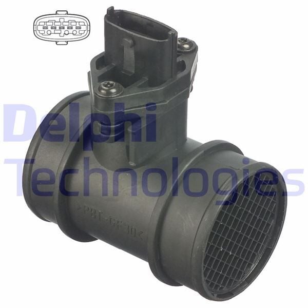 HAVA KÜTLE ÖLÇER (DEBİMETRE)PASSAT (00-05)A6 (97-05)ASTRA G-H-MERIVA A-CORSA C 1.2-1.4 16<-1.8 - OEM: 24420614 - DELPHI