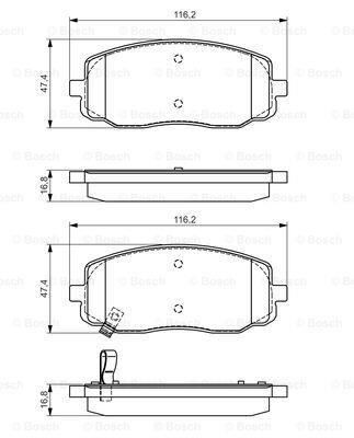DİSK BALATA - OEM: 5810107A00 - BOSCH