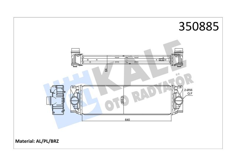 TURBO RADYATORU 8ML 376 777-391 - W906-907-910 SPRINTER-CRAFTER (09-) - KALE - OEM: A9065010201