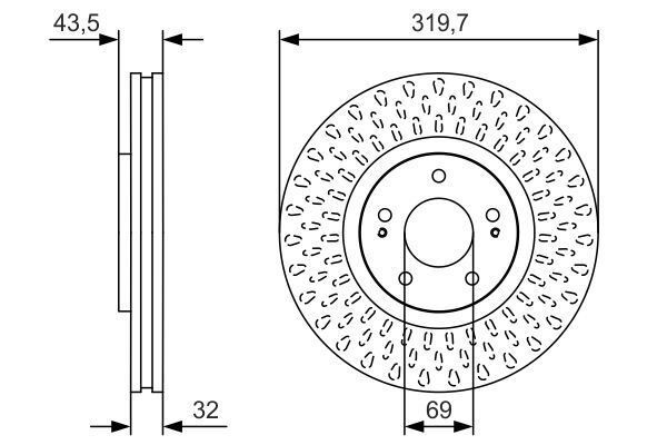 FREN DISKI (97-00) - BOSCH - OEM: MIT4615A031; MITMR370723; MITM