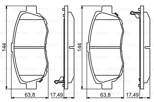 ÖN BALATA LEXUS GS (00-04)LEXUSIS (01-05) - OEM: 0449150091 - BOSCH