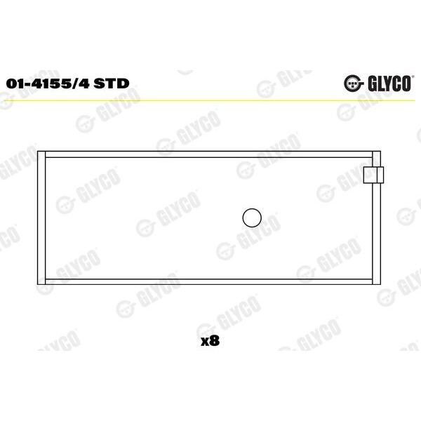 KOL YATAK STD - SCUDO/206 /307 /407 /607 /EXPERT III/ C8 /JUMPY III/C5 II/407 /PICASSO/406/306 (97-) - GLYCO - OEM: 9630849780