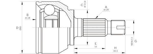 AKS KAFASI DIŞ ROVER 75 2.0-2.5 00=> - OEM: TDJ100590 - CIFAM