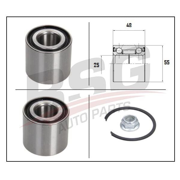 TEKER RULMANI ARKA . - MICRA (K13) : NOTE (E12) 14- (11-18) - BSG - OEM: 43210-1HA1A