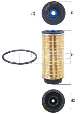 YAKIT FILTRESI MAZOT FILTRESI - IVECO DAILY IV-FUSO CANTER E5 (06-) - MAHLE - OEM: 5801354114