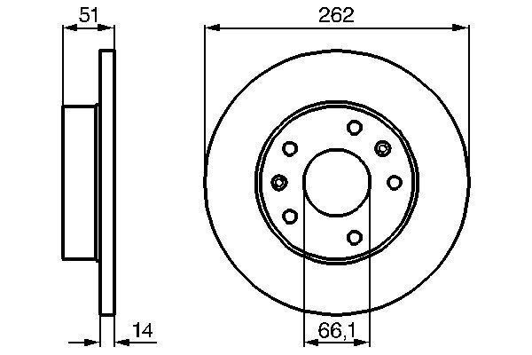 FREN DİSKİ. ÖN. [262 /14-11 MM]. CİVATA KİTİ - BOSCH
