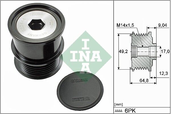 ALTERNATOR KASNAGI CV6T 10300 ** - FOCUS/FIESTA (12-) - INA - OEM: CM5Q 10A352 AA