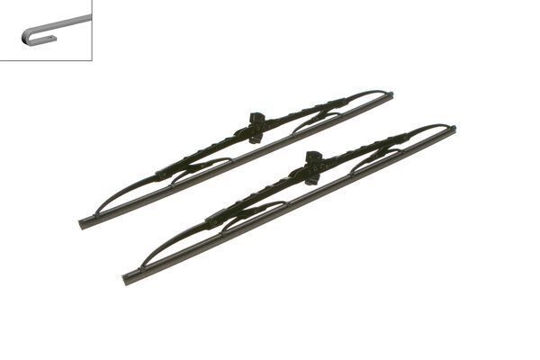 SILECEK SUPURGESI ON TAKIM TK ( 530 / 530 MM ) - CLIO/MEGAN I (96-) - BOSCH - OEM: 701998001