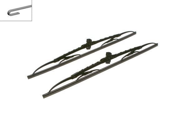 SILECEK SUPURGESI ON TAKIM TK ( 530 / 530 MM ) - CLIO/MEGAN I (96-) - BOSCH - OEM: 701998001