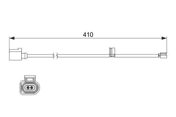 FREN BALATA FISI ON GIC380 - CAYENNE (07-10) - BOSCH - OEM: 95561236580