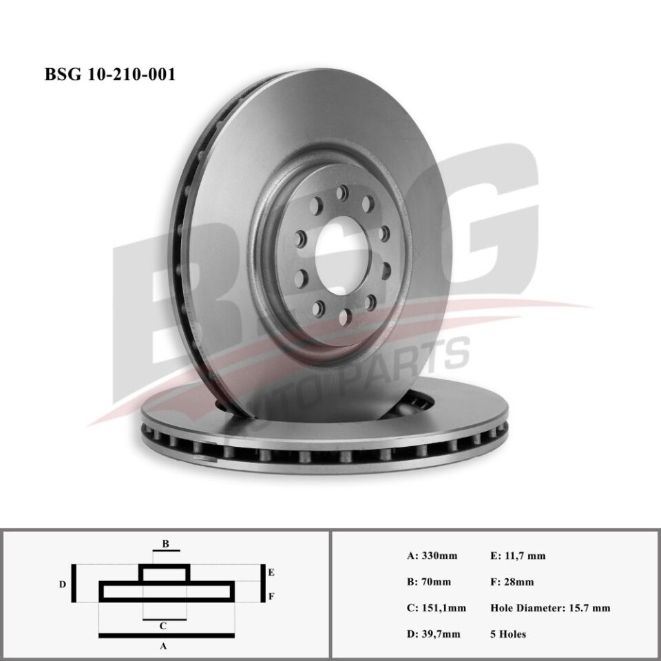 FREN DISKI ON - ALFA ROMEO GIULIETTA (06-) - BSG - OEM: 51767384
