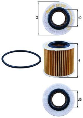 YAG FILTRESI E37HD84 / L339 - POLO-CORDOBA-FABIA (01-) - MAHLE - OEM: 03D198819