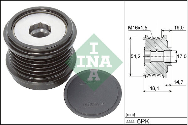 ALTERNATOR KASNAGI GK2T 10300 CD/JX6T 10300 KB - TRANSIT V-363/FOCUS/MONDEO/ S-MAX (17-) - INA - OEM: DS7Q 10A352 DC