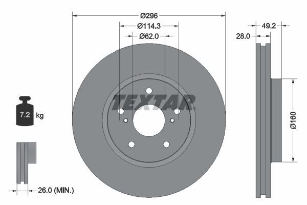 FREN DISKI ON - IS C (GSE2_) 250 (GSE20) (09-) - TEXTAR - OEM: 4351230310