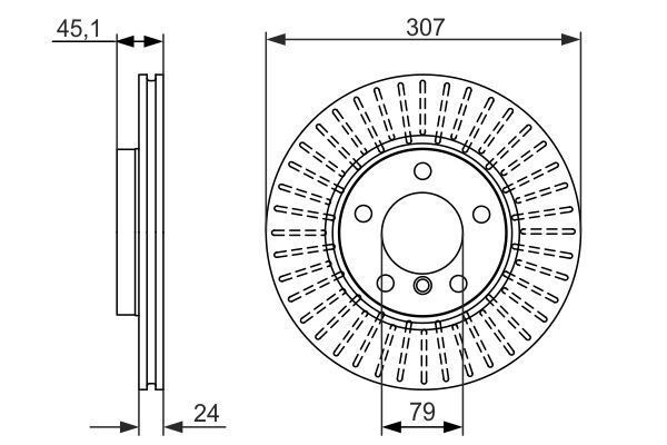 FREN DISKI ON - MINI COUNTRYMAN-PACEMAN (10-16) - BOSCH - OEM: 34119811538