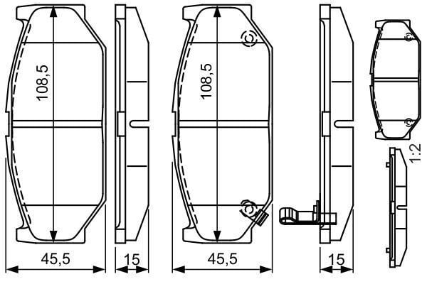 FREN BALATASI ON - SWIFT (06-10) - BOSCH - OEM: 55810-57K01