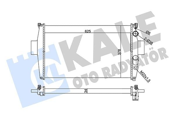 SU RADYATORU (MT) (CERCEVESIZ) [MEKANIK] [625X378X34] - DAILY II (89-96) - KALE - OEM: 93813747