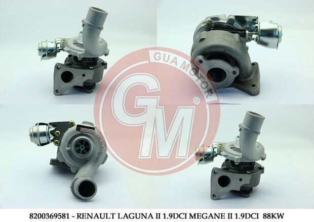 TURBO SARJ ( RENAULT : LAGUNA II 1.9DCI / MEGANE II 1.9DCI  110-115-120BG ) - OEM: 8200369581 - GUA