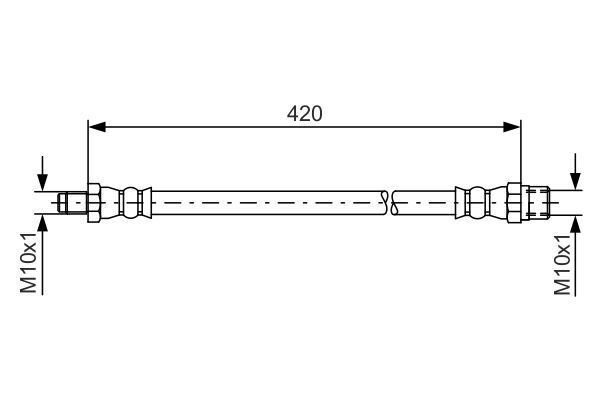 FREN HORTUMU. 420.00 MM - OEM: 34321151346 - BOSCH