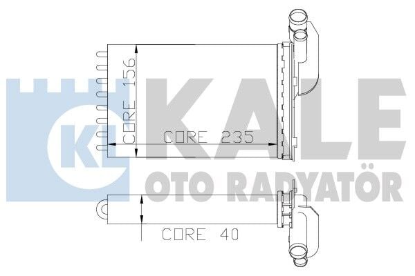 KALORIFER RADYATORU 2 SIRA(AL+PL)KALOR - R19/CLIO/KANGO/MEGAN I (96-) - KALE - OEM: 7701033457