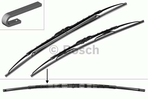 SILECEK SUPURGESI ON TAKIM 116192 + 116623 (450 MM X 450 MM) (ESKI TIP) - POLO-GOLF3 (94-) - BOSCH - OEM: 6N0955425