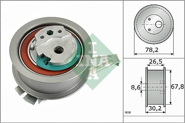 EKSANTRIK GERGI RULMANI T43245 - GOLF7-A3-LEON-POLO (13-) - INA - OEM: 04L109243C