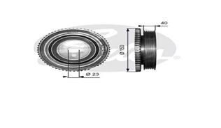 KRANK KASNAĞI BRAVO-GRANDE PUNTO-IDEA-PANDA-PUN TO-STILO 1.4 16V - OEM: 55181620 - GATES