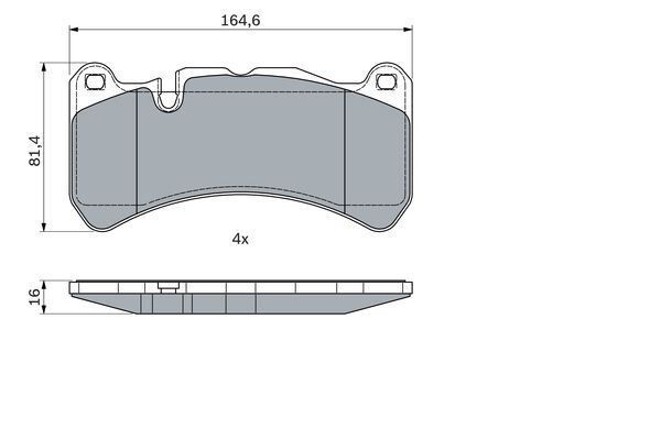 DİSK BALATA CLK 55 AMG CABRİO 09.2001 - 08.2006; CLK 55 AMG COUPE 08.2001 - 08.2006; CLK 63 AMG CABR - OEM: 0054203920 - BOSCH