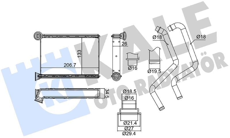 KALORIFER RADYATORU - TIGGO PRO 7 (22 ->) - KALE - OEM: 301001540AA