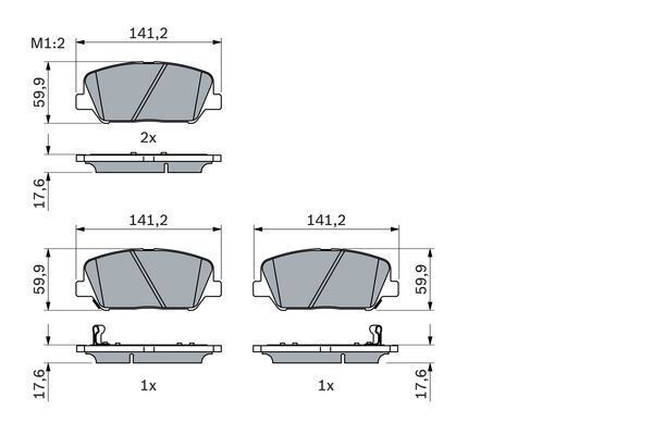 DİSK BALATA GENESİS 2.0 T COUPE 09.2010 - 08.2016; GENESİS 2.0 T COUPE 11.2011 - 08.2016; GENESİS 3. - OEM: 581012MA90 - BOSCH