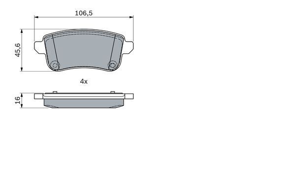 DİSK BALATA FLUENCE 1.5 DCİ 11.2009 - 12.2017; FLUENCE Z.E. 11.2011 - 12.2016; GRAND SCENİC III 1.2 - OEM: REN440608061R - BOSCH