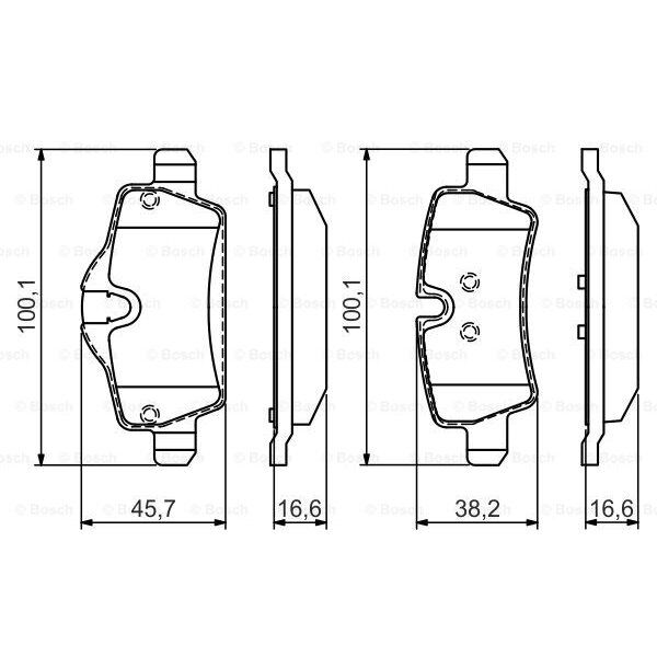 FREN BALATASI ARKA - G20-G21-G23-G26-Z4 G29-G42 (17-) - BOSCH - OEM: 34206888835