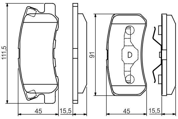 DİSK BALATA - ARKA - OEM: 68028671AA - BOSCH