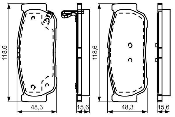 DİSK BALATA - ARKA - OEM: 583023EU00 - BOSCH