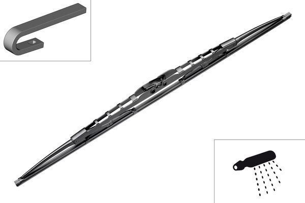 AĞIRVASITA TWİN SİLECEK [700 MM]- ENTEGRE PÜSKÜRTME MEMELİ N 71 - BOSCH