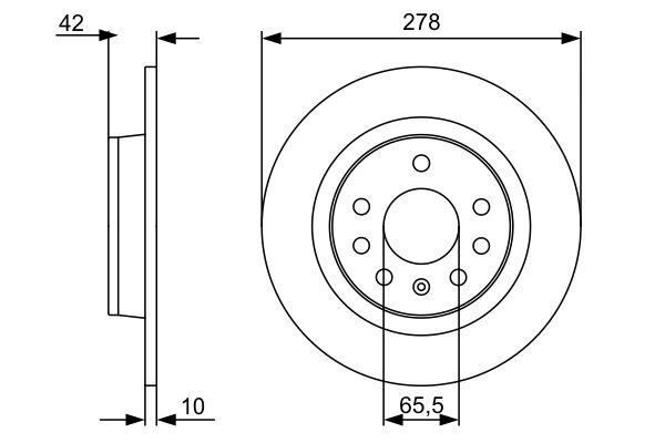 FREN DISKI (97-00) - BOSCH - OEM: OPE569122; OPE93184247; VAU931