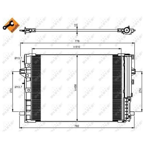 KLIMA RADYATORU - W117-176-246-156 (11-18) - NRF - OEM: A2465000454