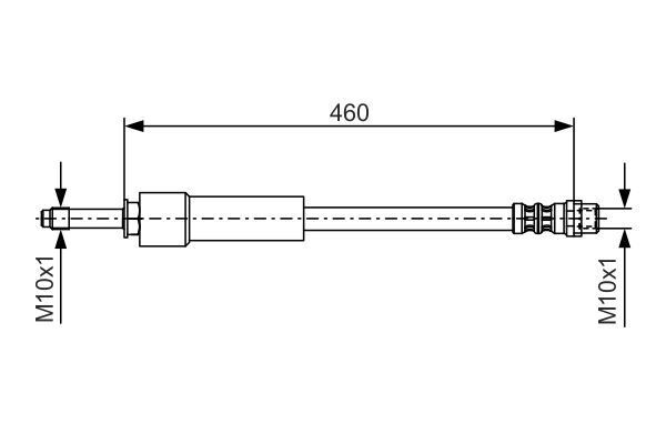 FREN HORTUMU; ÖN. 460.00 MM - OEM: A9064280635 - BOSCH