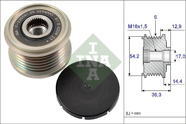 ALTERNATOR KASNAGI - 206/307/301/PARTNER (02-) - INA - OEM: 5705.AS / 8V21 10300 AB