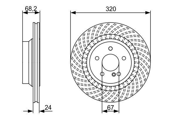 FREN DİSKİ - ARKA - [330/ 26-24 MM] - OEM: A2194230012 - BOSCH