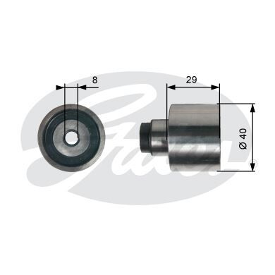 EKSANTRİK GERGİ RULMANI CADDY III-GOLF VI-JETTA III-IV-PASSAT-POLO-TOURAN-CRAFTER-TRANSPORTER T5 - OEM: 03L109244G - GATES