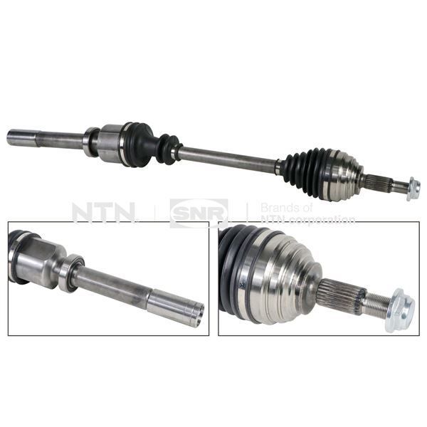 AKS KOMPLE ON SAG OTOMATIK VITES (UZUNLUK: 804MM 23X23 DIS) - MEGANE II (02-) - NTN-SNR - OEM: 8200167554