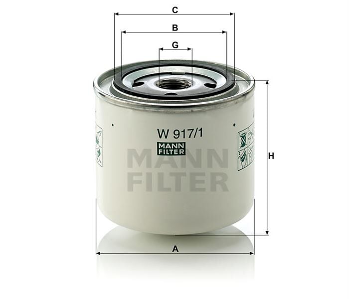 YAĞ FİLTRESİ VOLVO 480 1.7 TURBO 122HP 01/91-12/96 340 440 460 - OEM: 3467632 - MANN